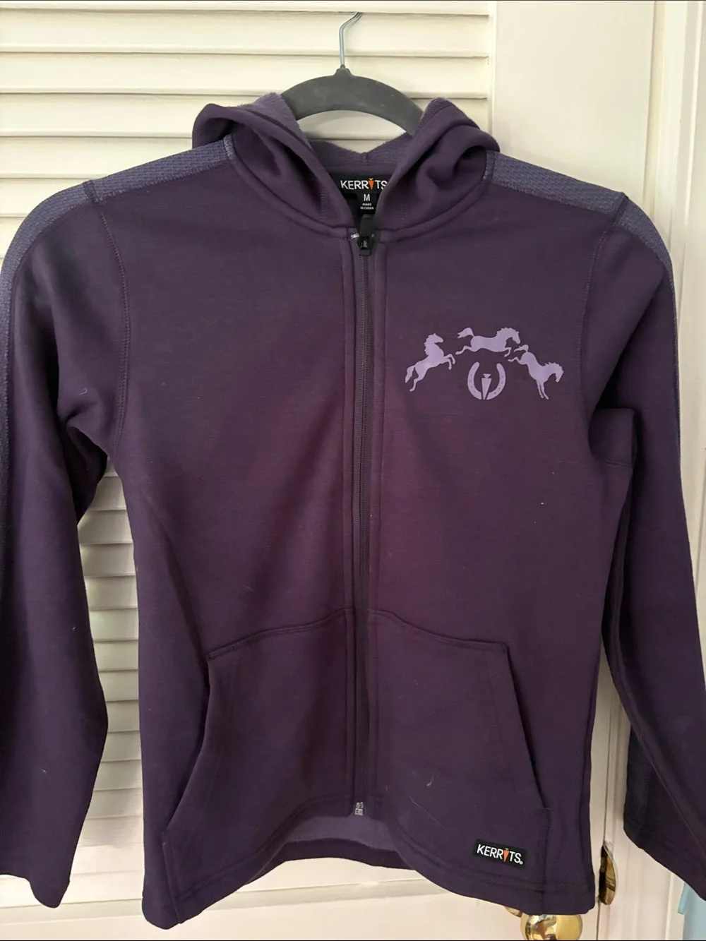 Kerrits Purple Horse-Print Puffer Jacket Set